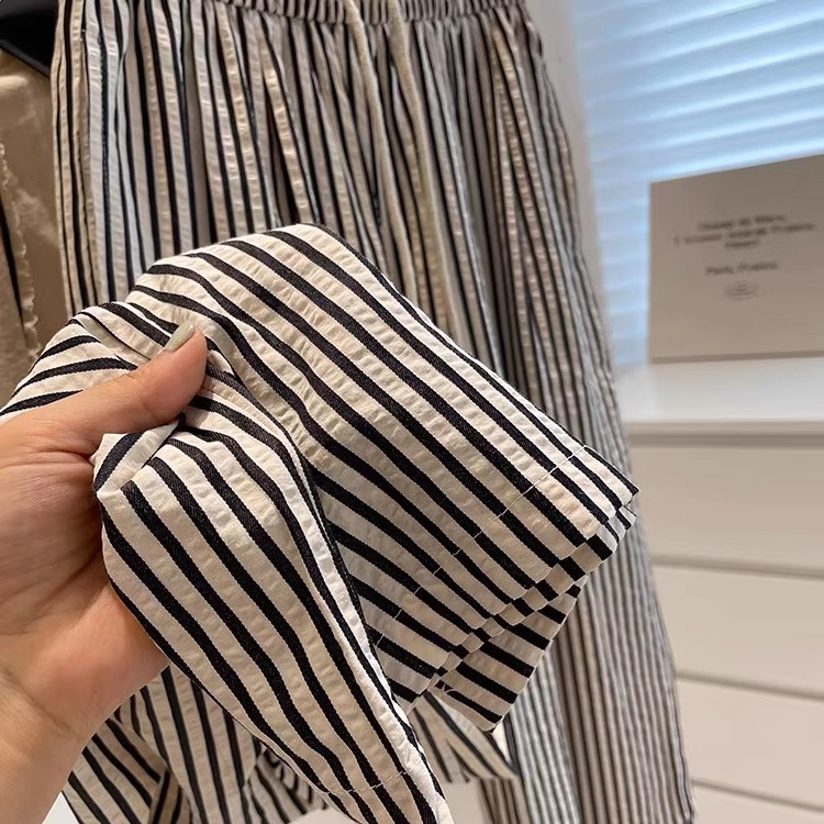 清仓捡漏小个子条纹阔腿裤女士大码慵懒风外穿宽松休闲冰丝凉凉裤,女装/女士精品,大码裤装,淘宝优惠券,粉丝福利购,淘宝优惠卷