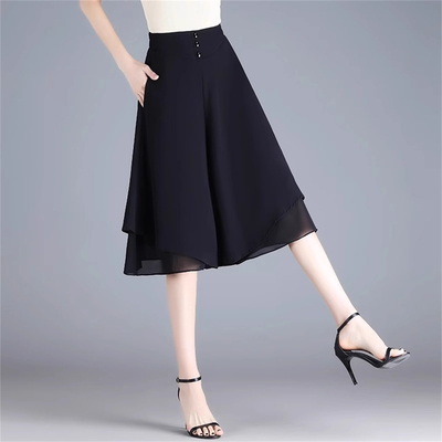 裤子雪纺裙裤高腰宽松显瘦阔腿裤