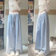 宽松直筒休闲小个子山本阔腿裤 清仓捡漏撞色高腰格子裤 女春夏薄款