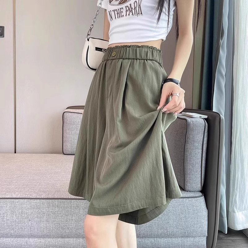 清仓捡漏休闲冰丝五分阔腿裤裙女大码小个子宽松高腰垂感山本短裤,女装/女士精品,大码裤装,淘宝优惠券,粉丝福利购,淘宝优惠卷