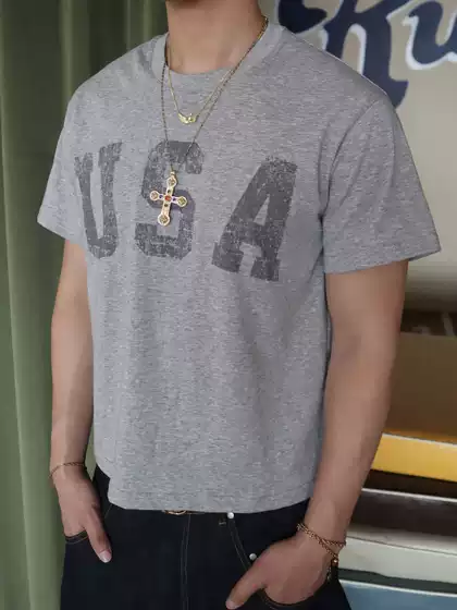 Insgale 25Ss Commemorative Usa Slogan Short-Sleeve T-Shirt