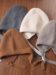 纯色巴拉克拉法帽女冬季韩版百搭护耳防寒毛线帽加厚保暖针织帽子