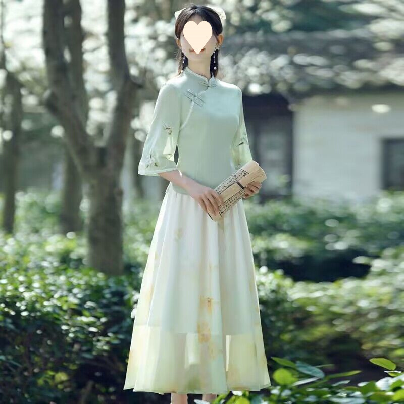 年轻款韩版禅意茶艺服上衣潮