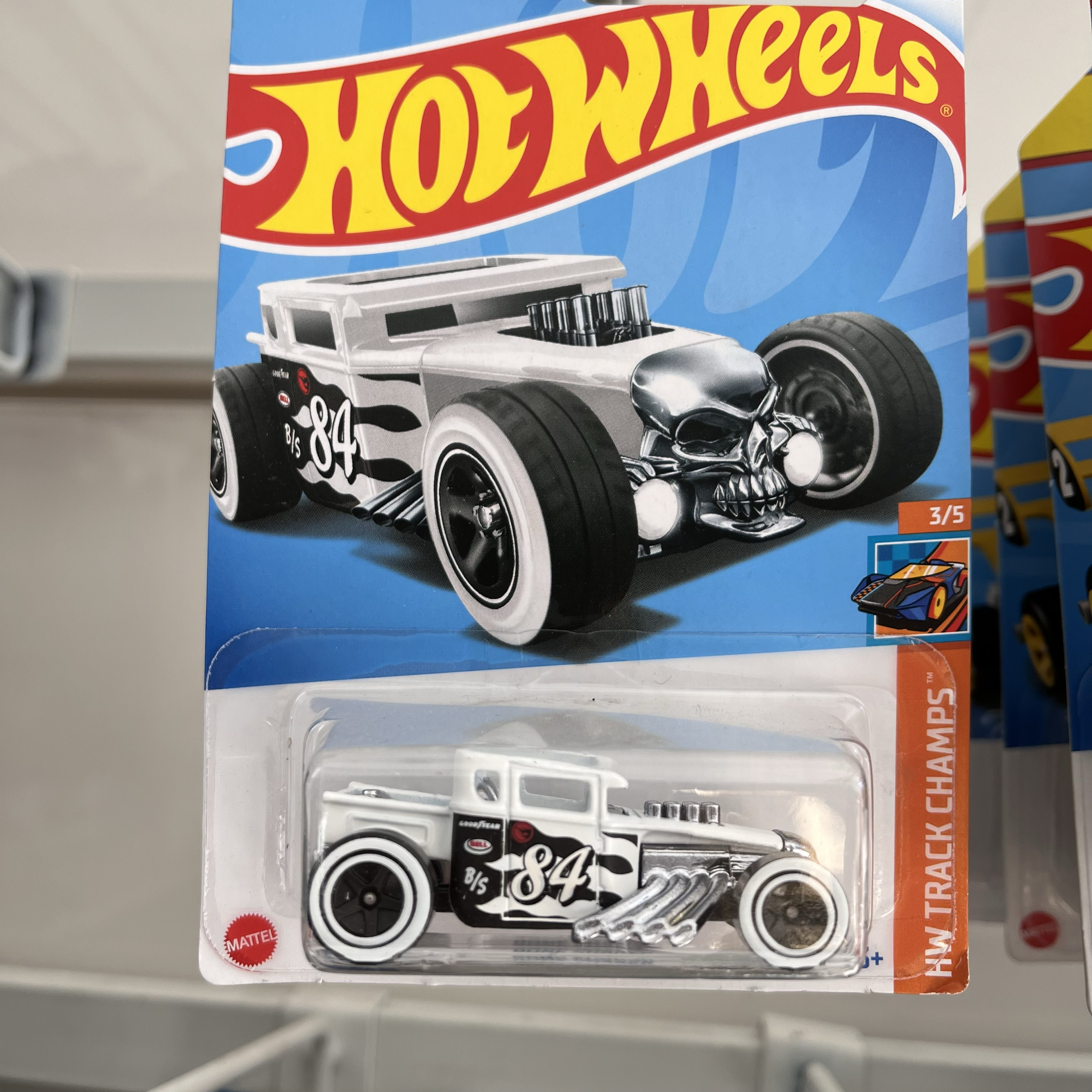 风火轮Hotwheels碎骨者赛车普宝宝盒白色BONE SHAKER 183 24K