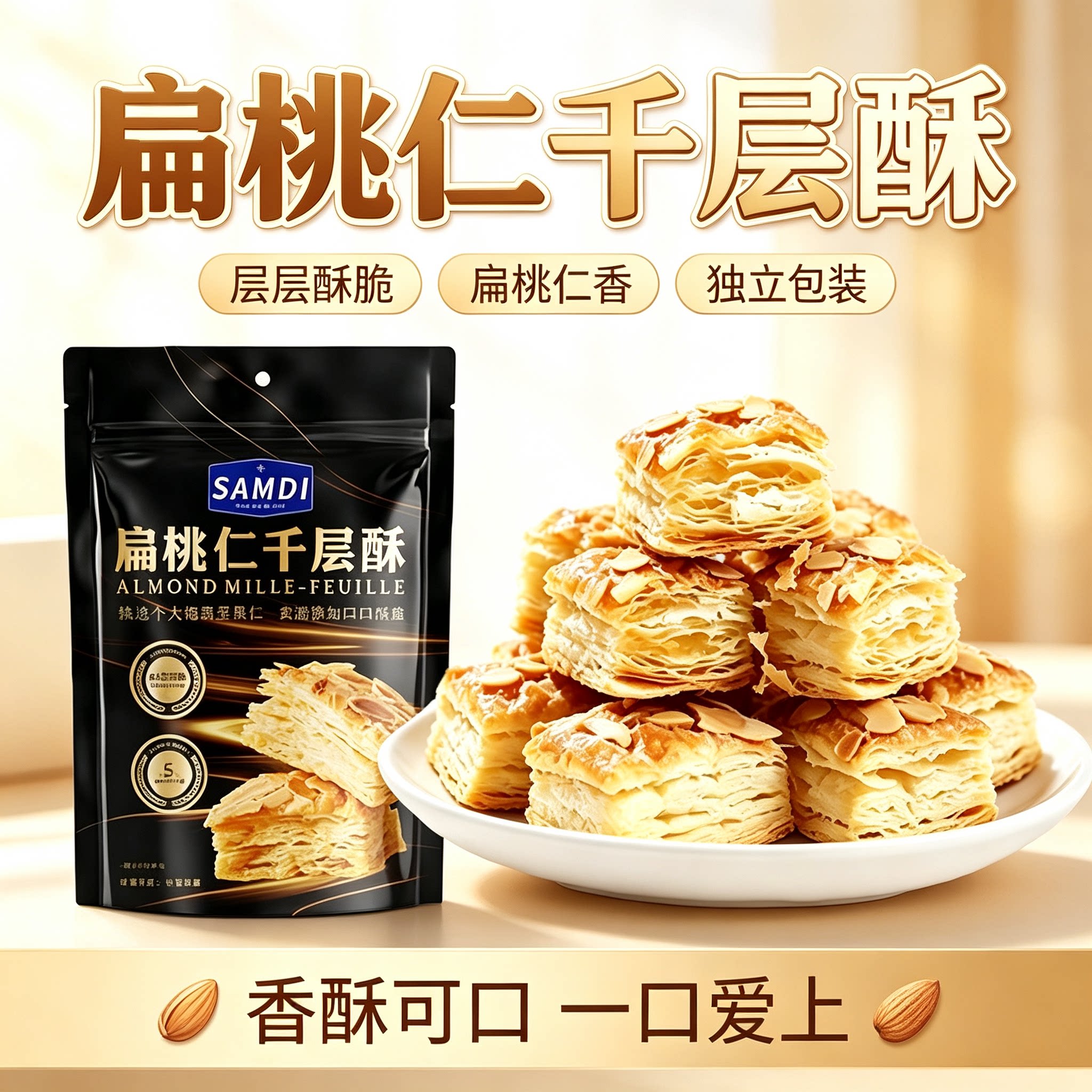 扁桃仁千层酥松塔饼干黄油