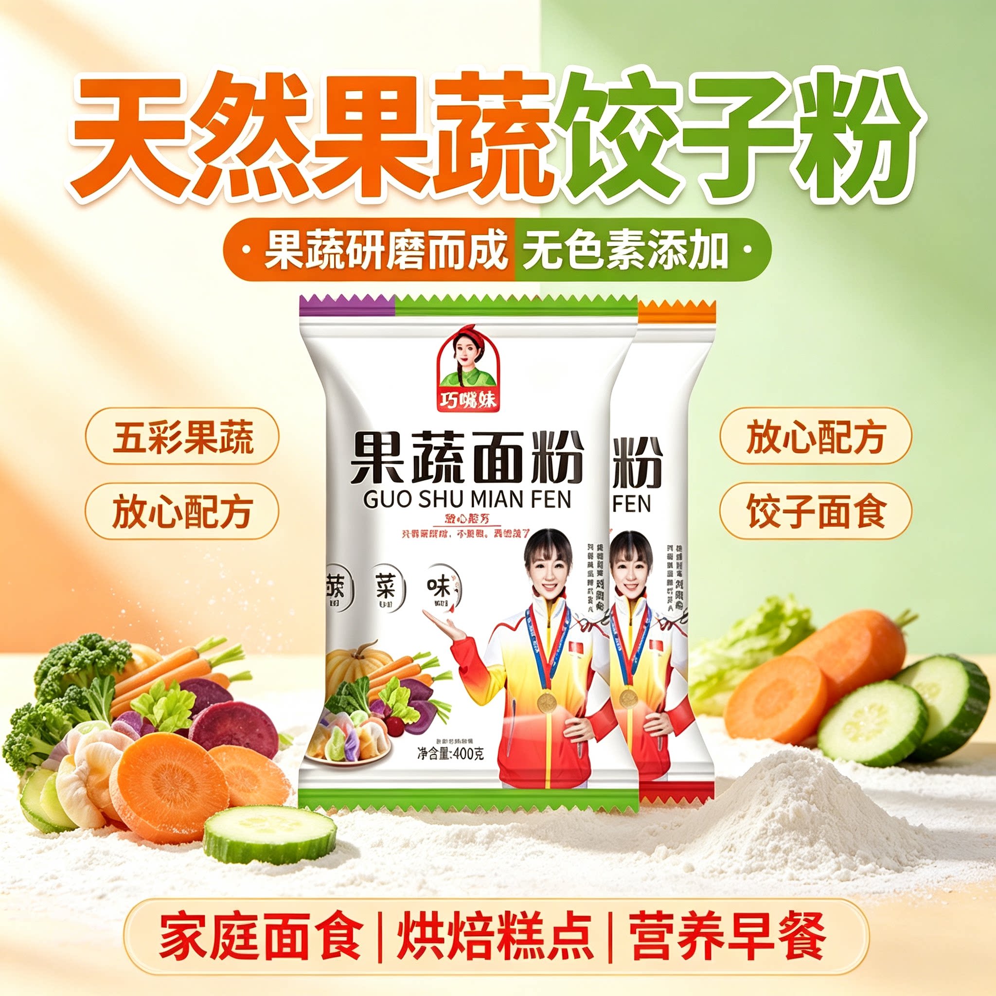 天然五彩果蔬面粉饺子粉果蔬粉