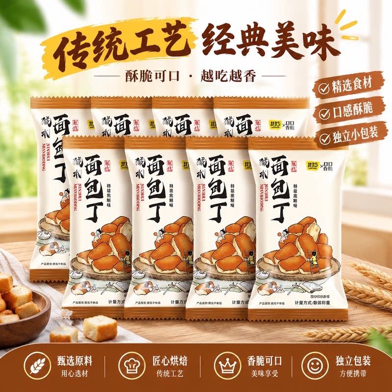 其妙干脆面包丁碱水海盐焦糖味