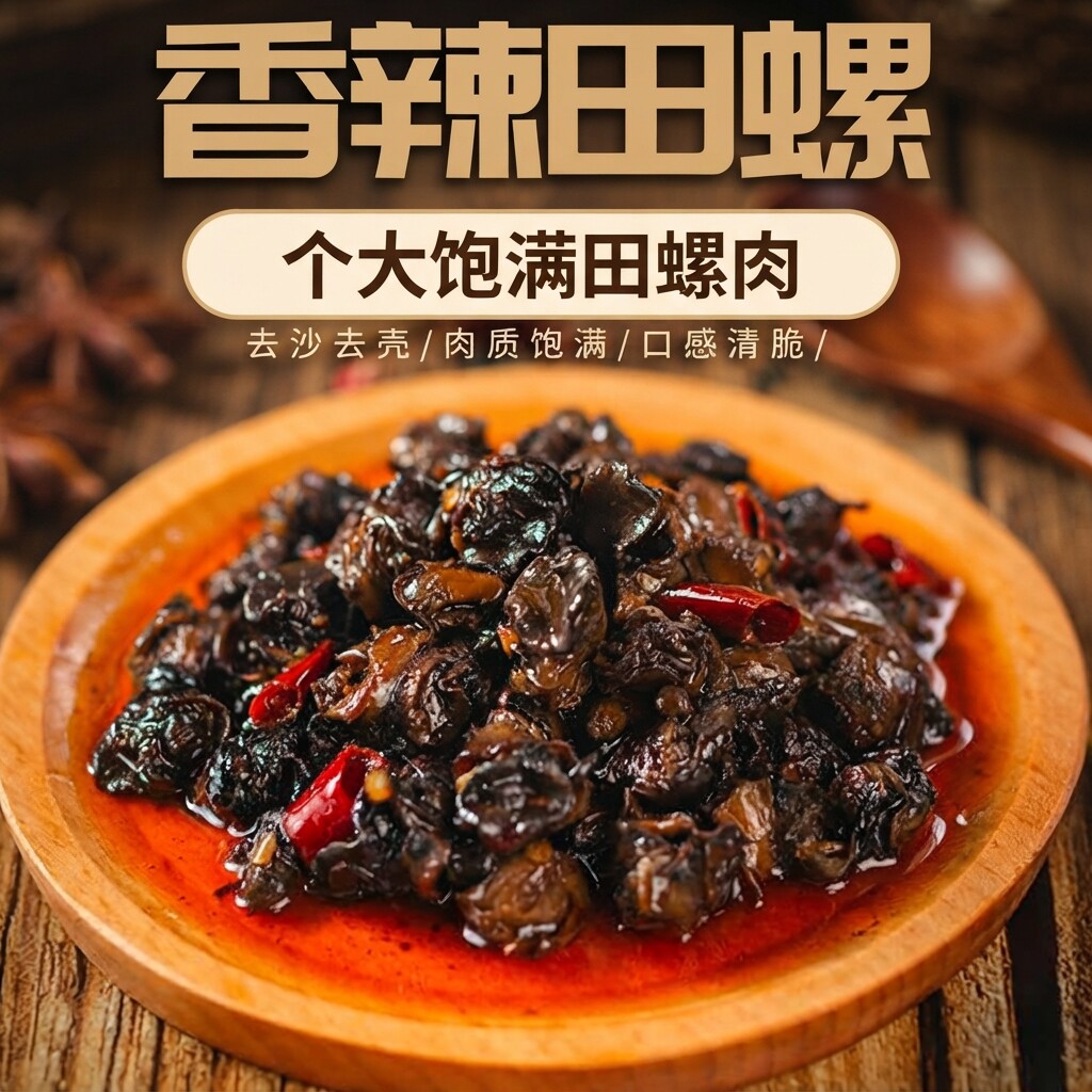香辣去壳田螺肉熟食无沙免处理