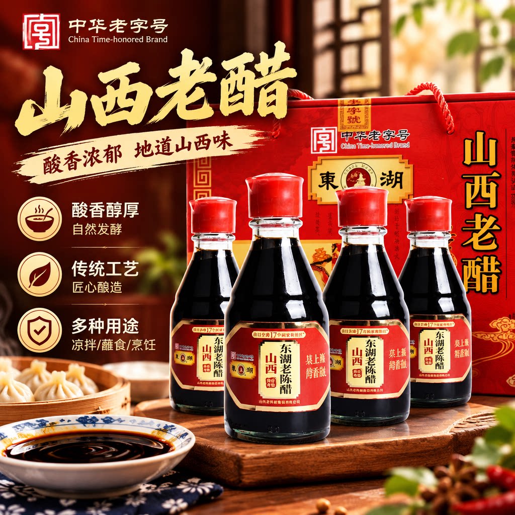 东湖山西老陈醋160ml*4瓶礼盒