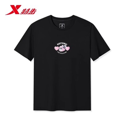 特步短袖女2025夏季新款女士