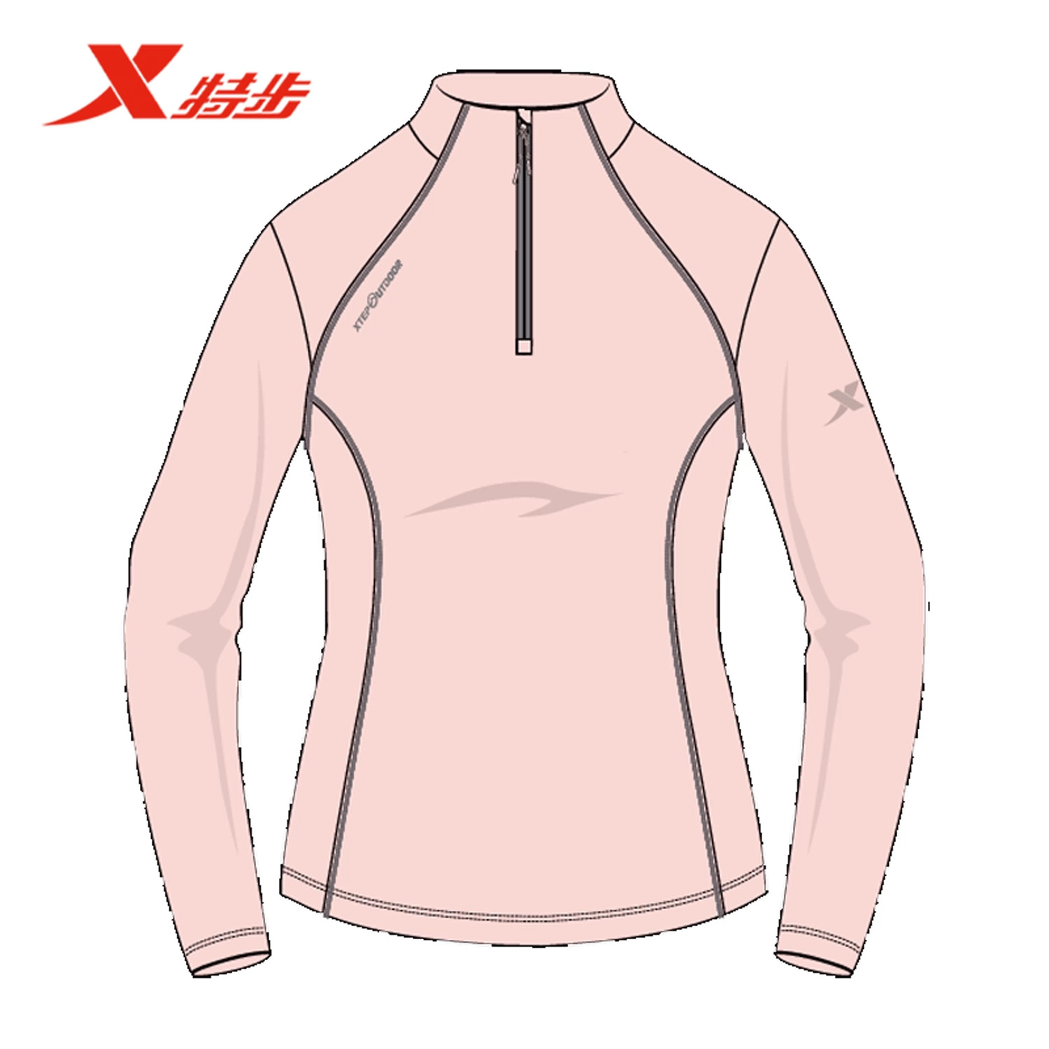 特步立领长袖女款2026秋季新款运动瘦身针织衫上衣974328030270