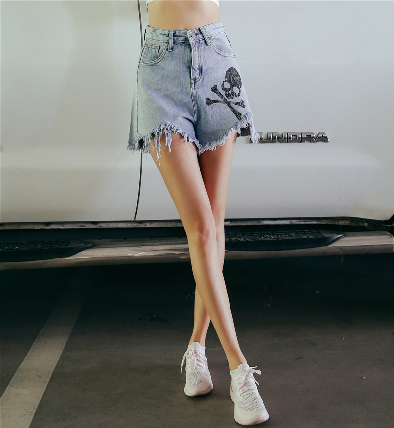 高腰显瘦牛仔短裤潮牌牛仔棉短裤