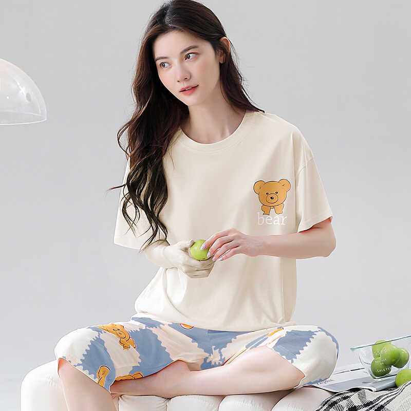 芬腾清女纯棉可外穿家居服