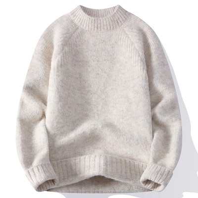 半高领毛衣男秋冬季保暖针织衫厚