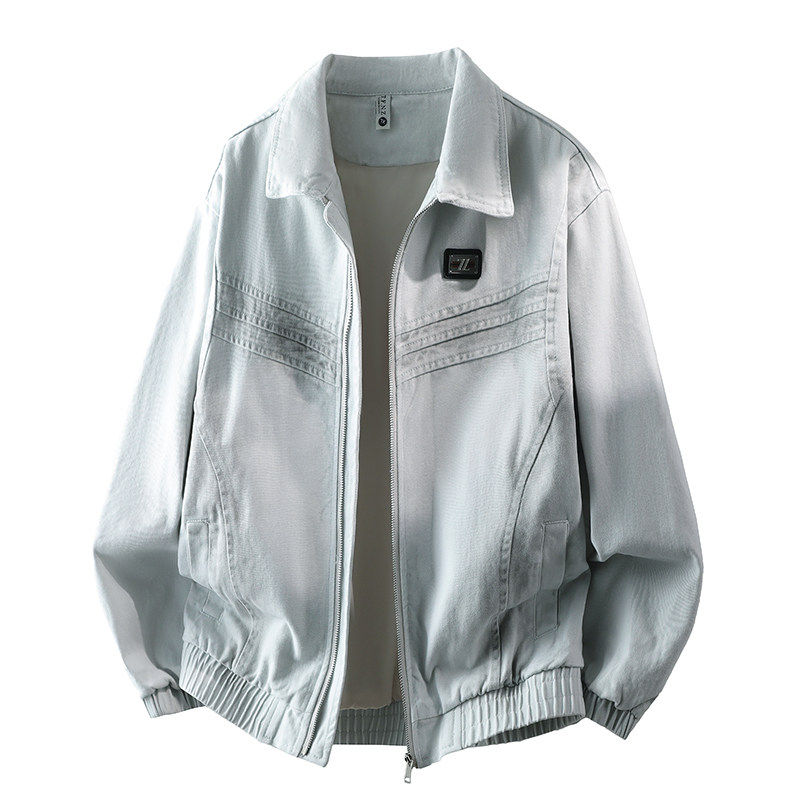 牛仔外套男春秋季2026新款潮牌休闲宽松百搭翻领夹克男翻领上衣服