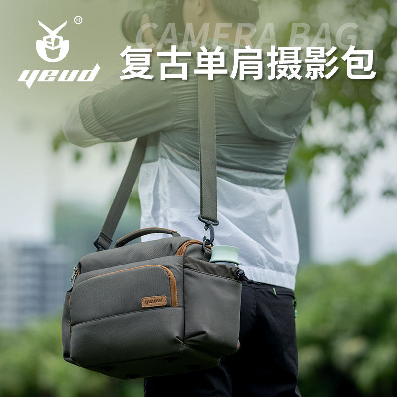 Yeud新款单肩相机包适用高端单反佳能尼康富士索尼微单相机无人机