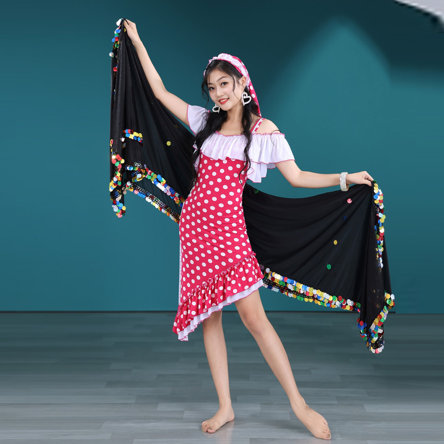 舞娘肚皮舞练功服装2025新款malaya短裙子套装马拉雅民俗性感舞蹈