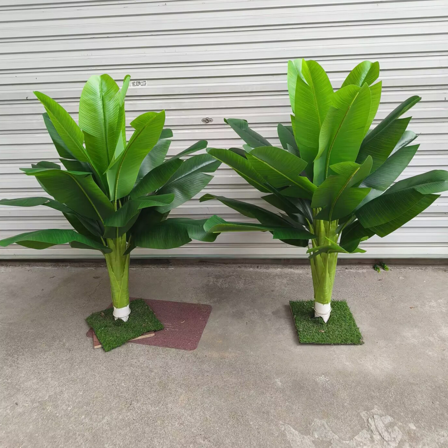 仿真芭蕉树绿植塑料香蕉树仿真道具假树叶装饰超市植物椰子树模型