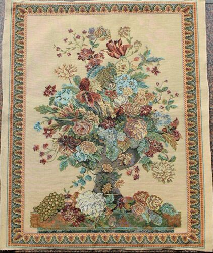特别推荐古典花卉客厅挂毯壁毯仿油画壁画玄关装饰画布艺画芯多款 - 封面