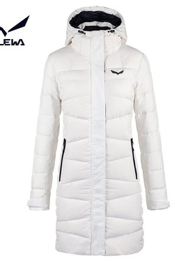 salewa沙乐华女式中长款厚羽绒服连帽旅行户外图途正品SWADG92143