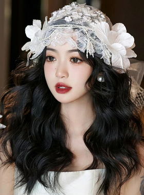 发饰帽子布艺串珠日韩森系超仙美