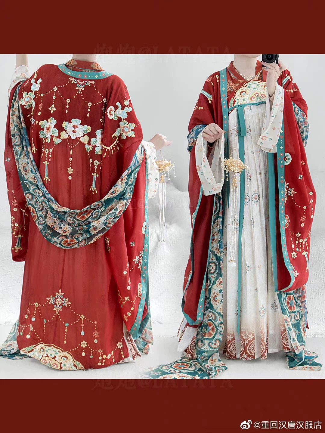 【出租】重回汉唐花想容颜出租 重回汉唐唐制汉服敬酒服花想容颜