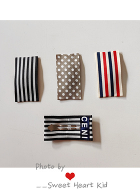 001少女儿童条纹波点BB夹发夹