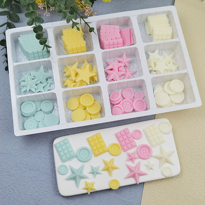 巧克力五角星华夫饼食用蛋糕装饰