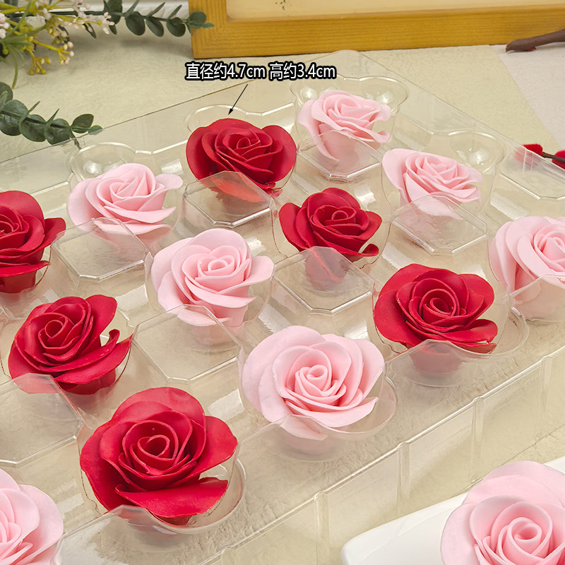情人节母亲节玫瑰花蛋糕装饰摆件巧克力甜品台装扮插件配件烘焙