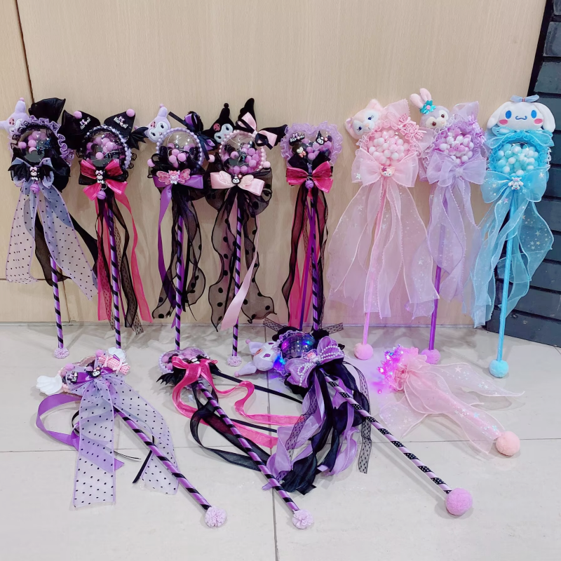 原创粉色库洛米发光棒女童