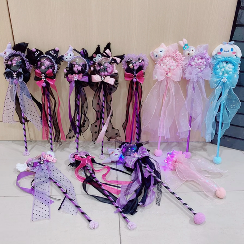 原创粉色库洛米发光棒女童