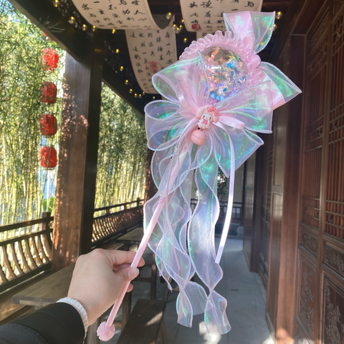 儿童美乐蒂发光蝴蝶结天使棒COS