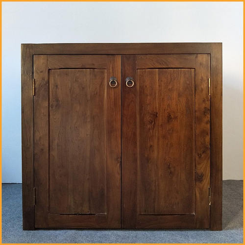 老榆木实木新中式鱼缸底柜