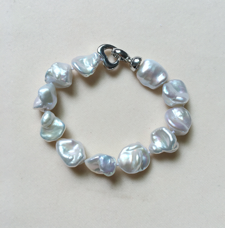 千城正品强光巴洛克手链淡水珍珠