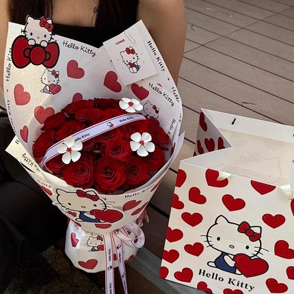 HelloKitty玫瑰花束送女朋友闺蜜实用创意女生高级仪式感生日礼物
