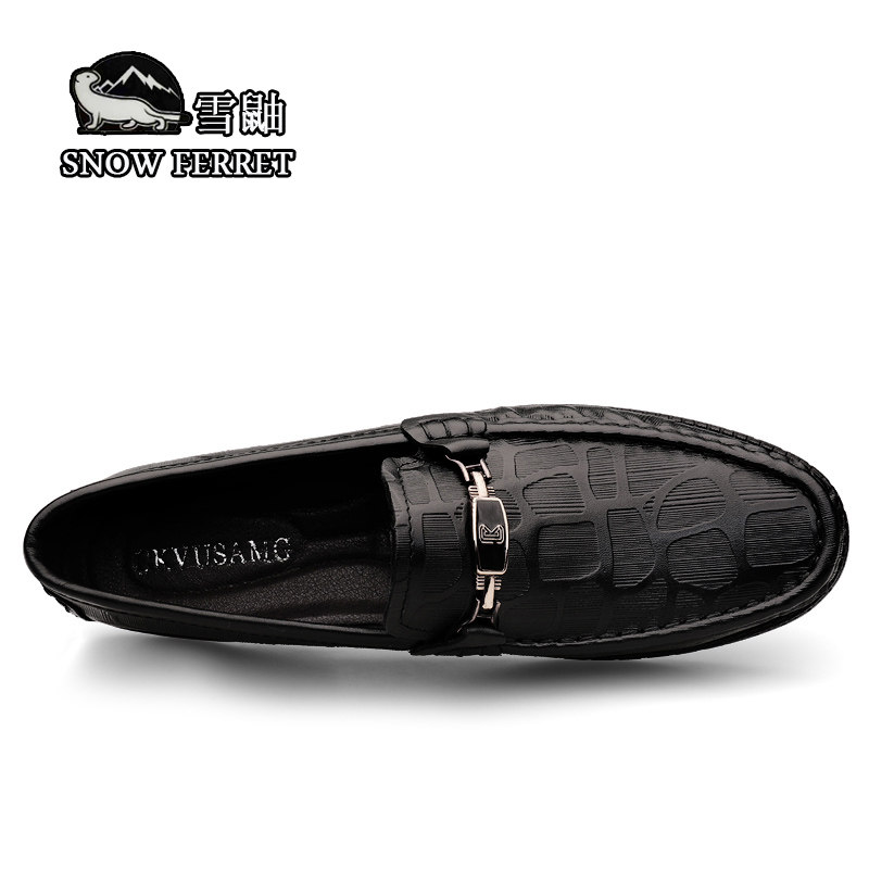 MENS SHOES 2024 NEW AUTUMN BRITISH TREND LEATHER BREATHABLE BEANIE SHOES MENS BUSINESS FORMAL WEAR HIGH-END LEATHER SHOES