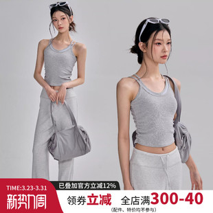 带胸垫运动背心女跑步防震瑜伽内衣外穿普拉提训练健身上衣套装 新