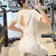 瑜伽服透气t恤性感露背跑步训练上衣夏季 宽松运动短袖 女健身罩衫