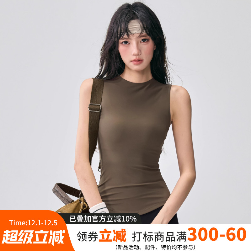 云端贝壳无袖瑜伽服背心