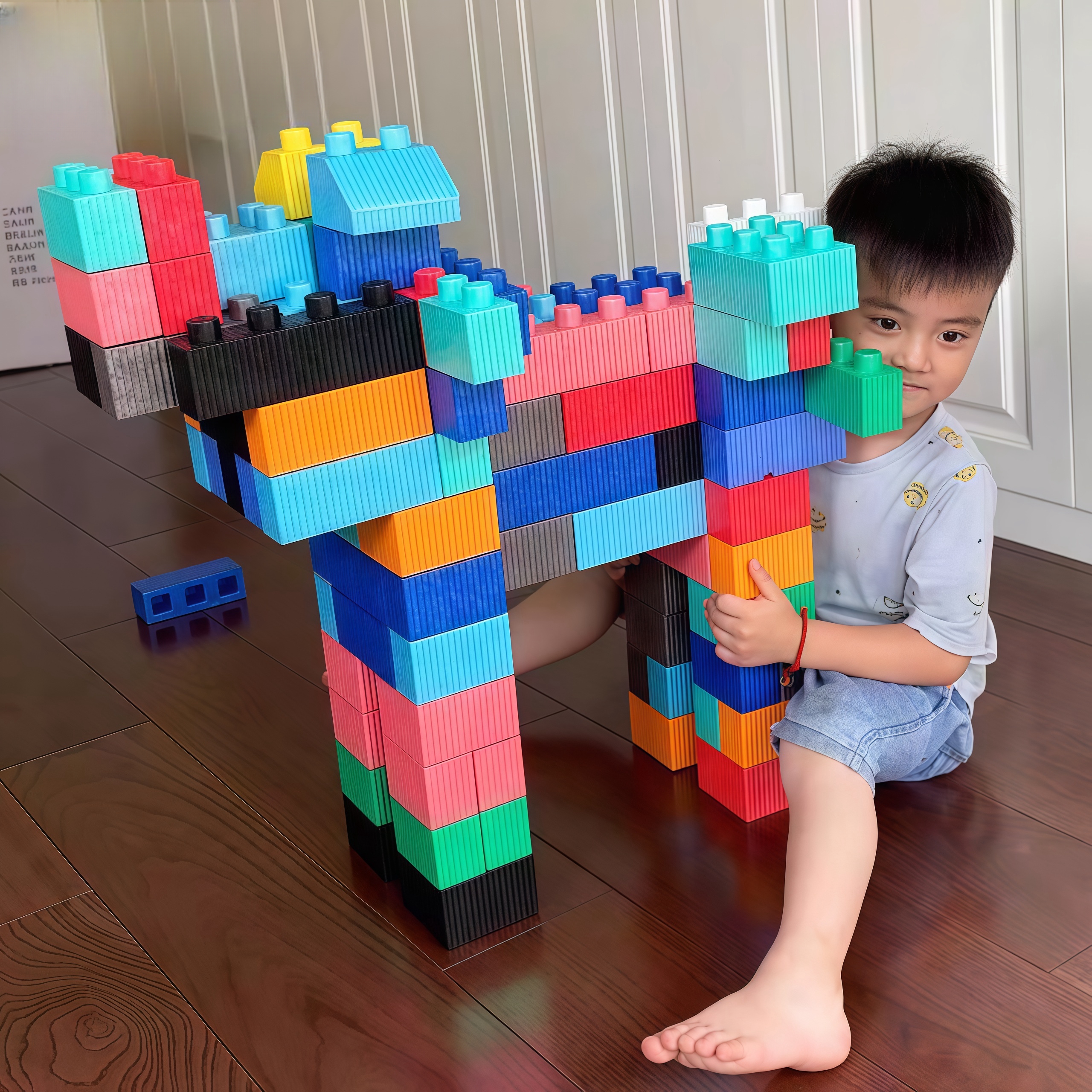 游乐场拼插小号积木商场拼装玩具