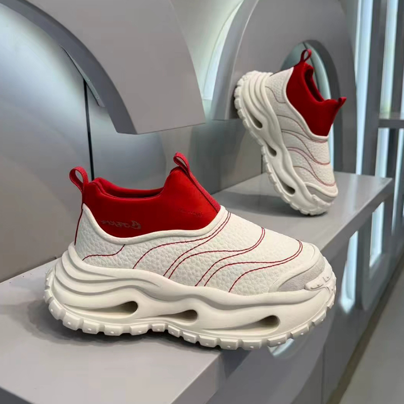 网红同款冬季新款厚底增高老爹鞋