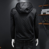 2025新款植绒绣标连帽休闲修身夹克钱塘60116623P175假模，男装夹克，钱塘6011