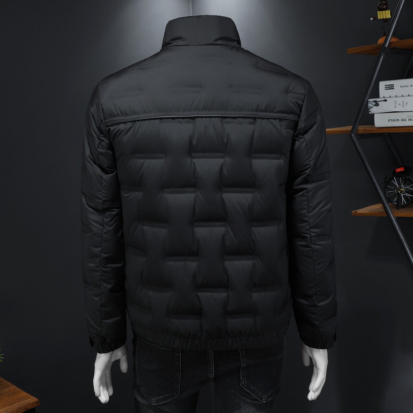 2025冬季新款90%白鸭绒翻领暗花羽绒服钱塘6011-6966P240假模,男装羽绒服,钱塘6011