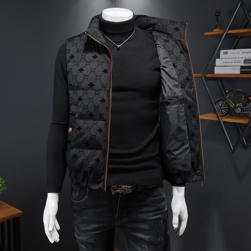 2022冬季新款90%高端羽绒马甲3021-29903P255假模黑色,男装羽绒服,钱塘6011