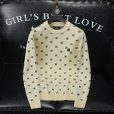 2025年秋冬季新款圓領(lǐng)印花毛衣錢塘6011202P110沙發(fā)，男裝針織衫/毛衣，錢塘6011