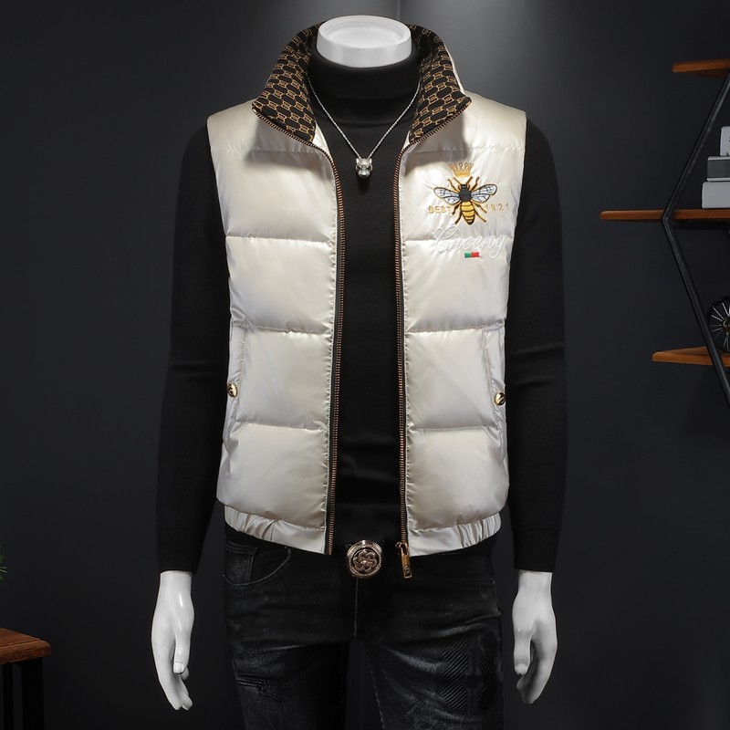 2025冬季新款90%白鸭绒羽绒马甲Y9950P295假模白，男装羽绒服，钱塘6011