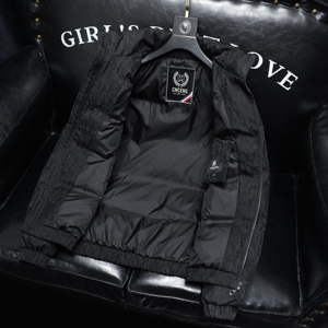 2025冬季新款90%白鸭绒立领提花羽绒服钱塘6011-6639P325沙发,夏天黑色t恤搭配图片