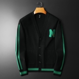 2022秋冬季新款针织夹克衫钱塘3021-22256P140平铺灰蓝色，男装针织衫/毛衣，钱塘6011