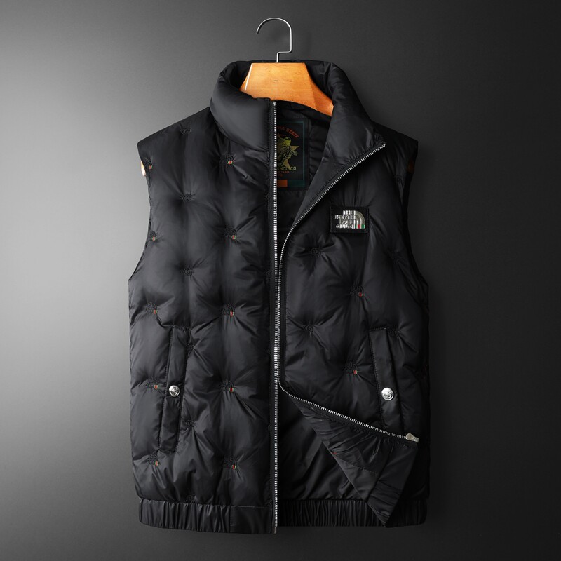 2022冬季新款高品质90%白鸭绒羽绒马甲9911P255平铺黑色，男装羽绒服，钱塘6011