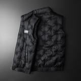 2022冬季新款高品质90%白鸭绒羽绒马甲9911P255平铺黑色，男装羽绒服，钱塘6011